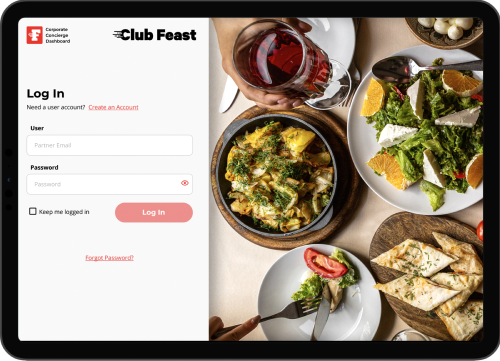 Get a Club Feast Corporate Portal account